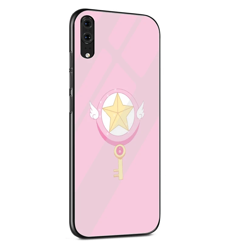 Чехол стекло для huawei P30 P20 P10 Honor 9 10 mate 20 Pro Lite 7A 8X Y9 Y6 P Smart Cover аниме Cardcaptor Sakura
