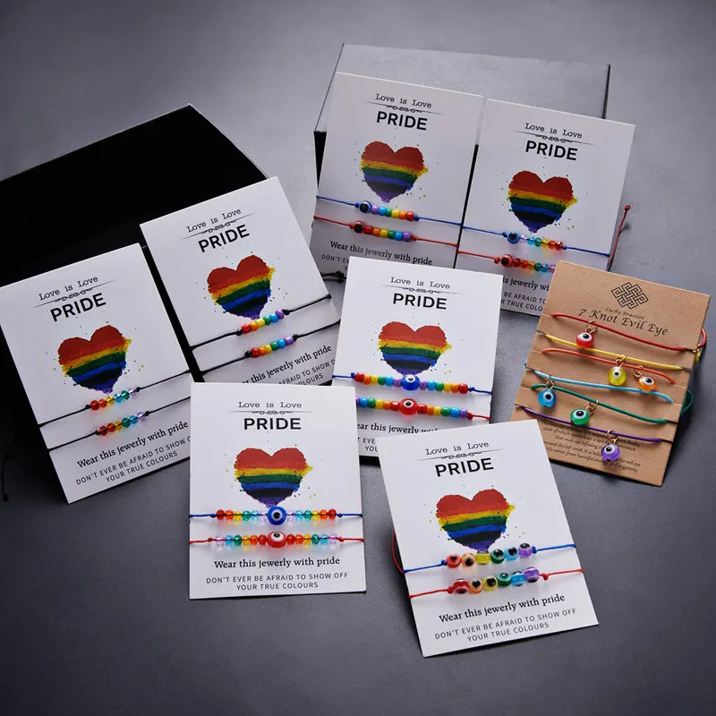 Bracciale Regolabile Malocchio Con Agata Nera E Arcobaleno – Portafortuna In Acciaio Inox Per Lei E Lui - 3