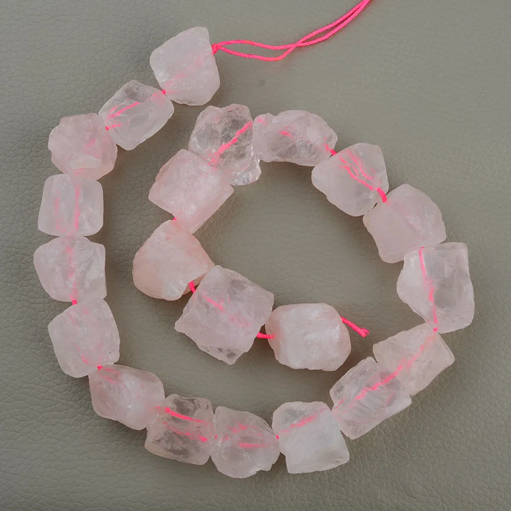 

Women's Rose Crystal 18x20mm Freeform Rough Beads