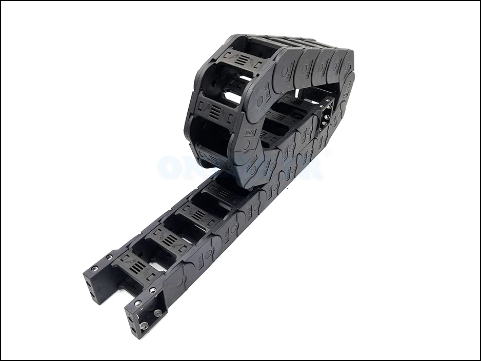 1 Meter 30x25mm Transmissin Chain Wire Carrier Drag Cable Towline With End Connectors For CNC Router Machine Tools Free Shipping 13