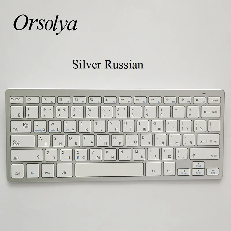 cute keyboards for computers Mini Bluetooth Keyboard Portable Ultra Thin Wireless Keyboard with Russian/Spanish Layout for Tablet/Laptop/IOS/Windows/Android best keyboard for home office Keyboards