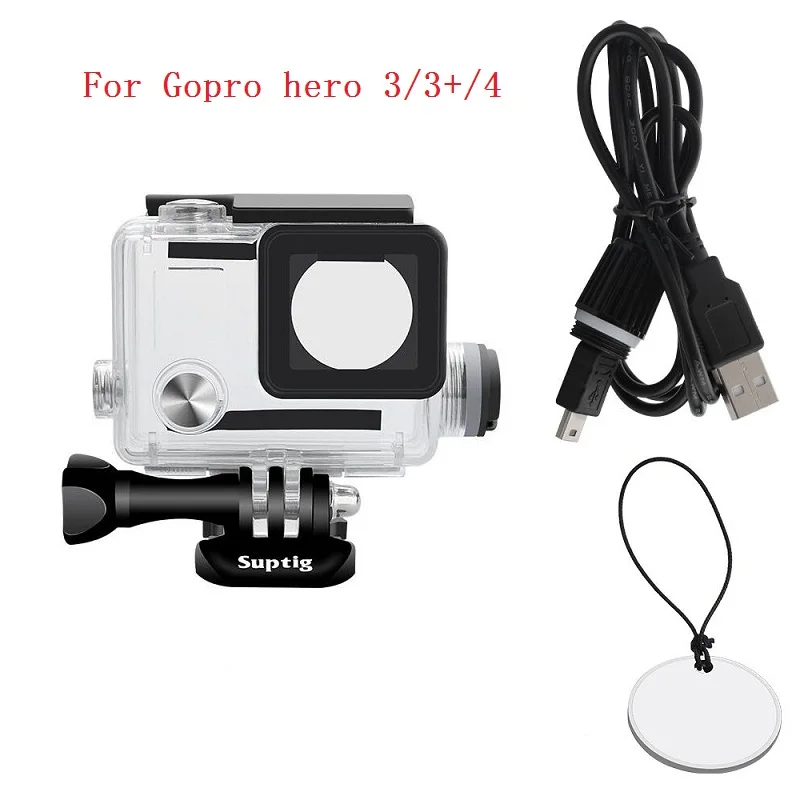 Gopro 3 4 Case A Мощность банка для экшн-камеры GoPro Hero 8/7/6/5/4/3 Камера 5200 мА/ч, Водонепроницаемый Батарея Зарядное устройство Водонепроницаемый чехол Gopro зарядки Shell/коробка - Цвет: Gopro 3 4 Case A