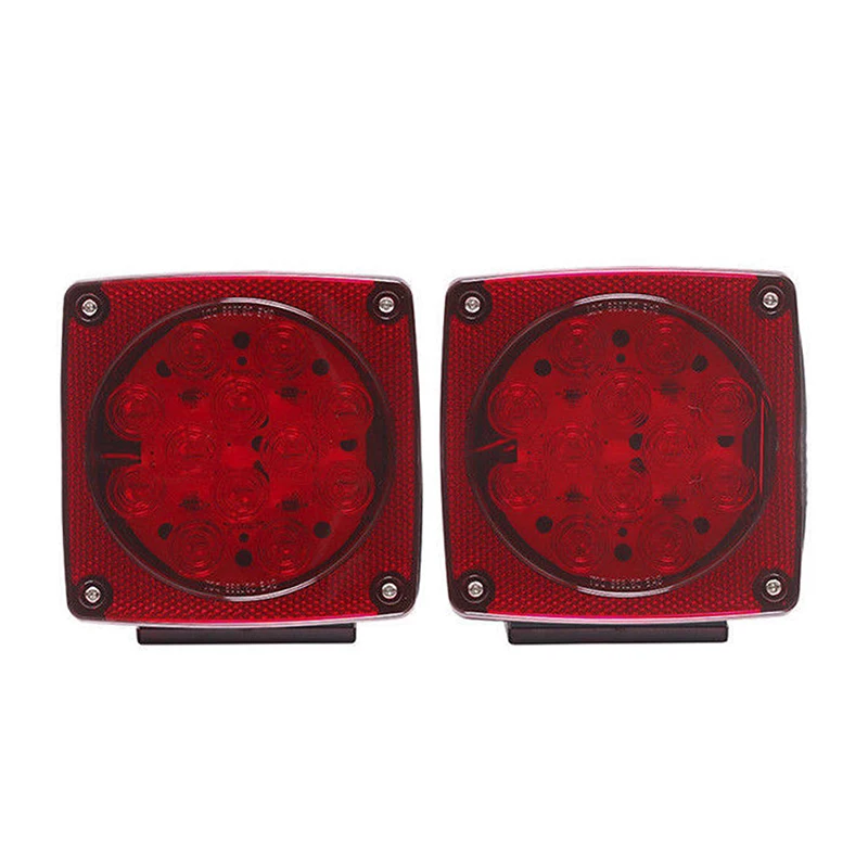 1 Pair Trailer Light Kit Led Submersible Square Lights Under 80 Inch