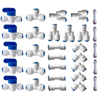 30PCS 1/4" OD Quick Connect Push In to Connect Water Tube Fitting for RO Reverse Osmosis Water Filter Fittings 1
