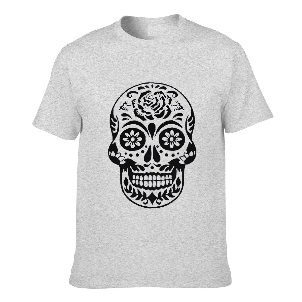 

Day Of The Dead - Mexican Skull Men's T-Shirt Brand Cotton Men Clothing Male Slim Fit T Shirt 2017 Men T Shirt Fashion