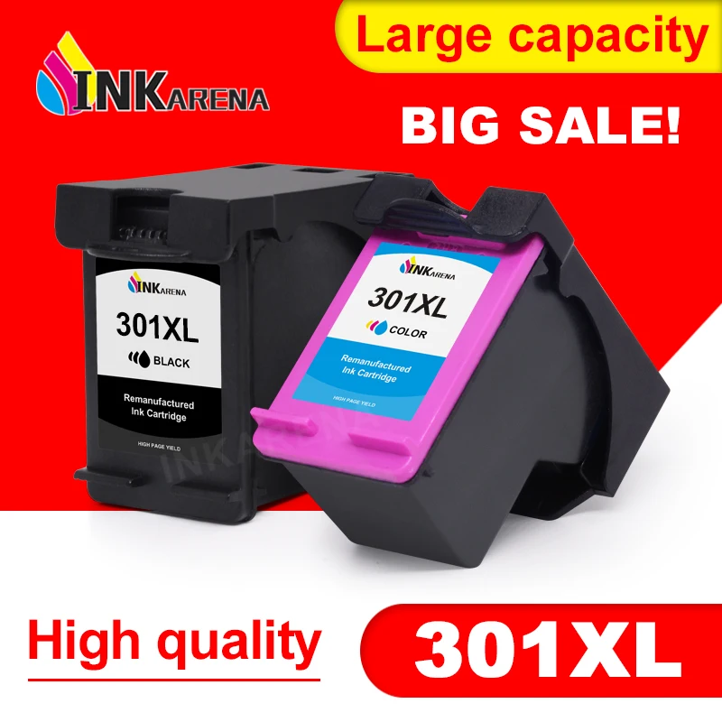 Onderzoek herfst Alstublieft INKARENA Ink Cartridges For HP 301 XL Black And Tricolor For HP Deskjet  1000 1010 1050 1050A 2050 2050A 2540 Envy 4500 Prmter| | - AliExpress