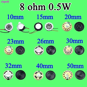 

2pcs New Ultra-thin Mini speaker 8 ohms 0.5 watt 0.5W 8R speaker Diameter 10 15 20 23 26 30 32 40 50 mm 4CM thickness 6 4 3MM