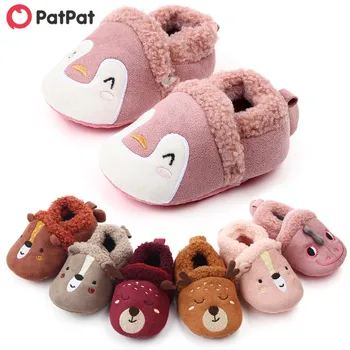 

PatPat 2020 New Winter Baby Toddler Lovely Cartoon Animal Prewalker Shoes Toddler Shoes With Plush Print for Baby Unisex Shoes