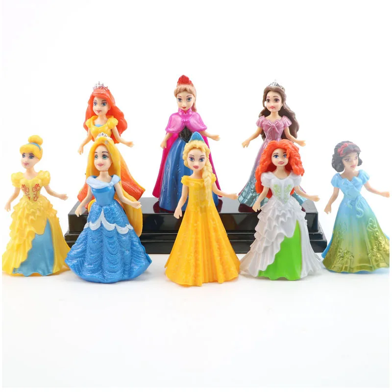 40 шт./лот, новинка, 10 см, куклы принцессы, куклы-Рапунцель, набор игрушек для девочек, подарки