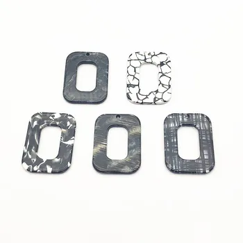 

New arrival! 36x27mm 50pcs acetic acid Rectangle shape charm for Earrings DIY parts,Jewelry Accessories Findings & Components