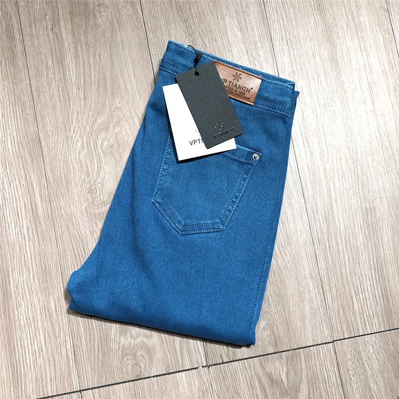 Обтягивающие джинсы для женщин, Pantalon Femme, джинсовые штаны, Стрейчевые Женские Брюки-Капри, узкие джинсы с высокой талией, женские серые узкие джинсы - Цвет: blue