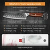 XINZUO 7'' inch Santoku Kitchen Knives 67 Layers Damascus Steel Chef Knife Rosewood Handle Dealing with Meat Fruit Vegetables ► Photo 2/6
