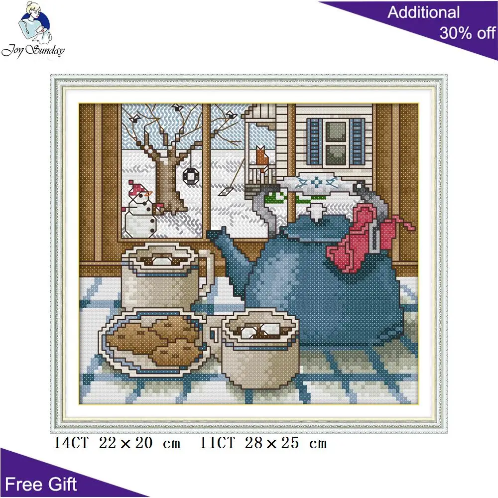 Joy Sunday Outside Window Cross Stitch Home Decor Four Seasons F497 F498 F499 F500