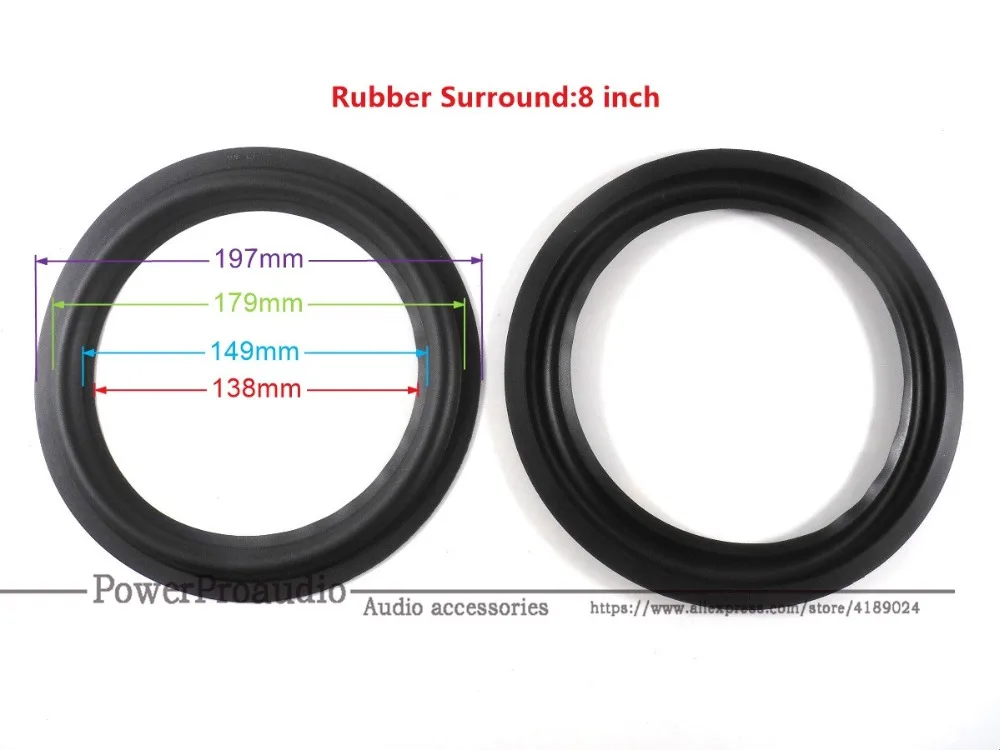 

Абсолютно новая пара 2 шт./лот 8 inch 8 ''ремонт НЧ/бас Динамик резиновые сурроундс WL-178A Размер 138 149 179 197 мм