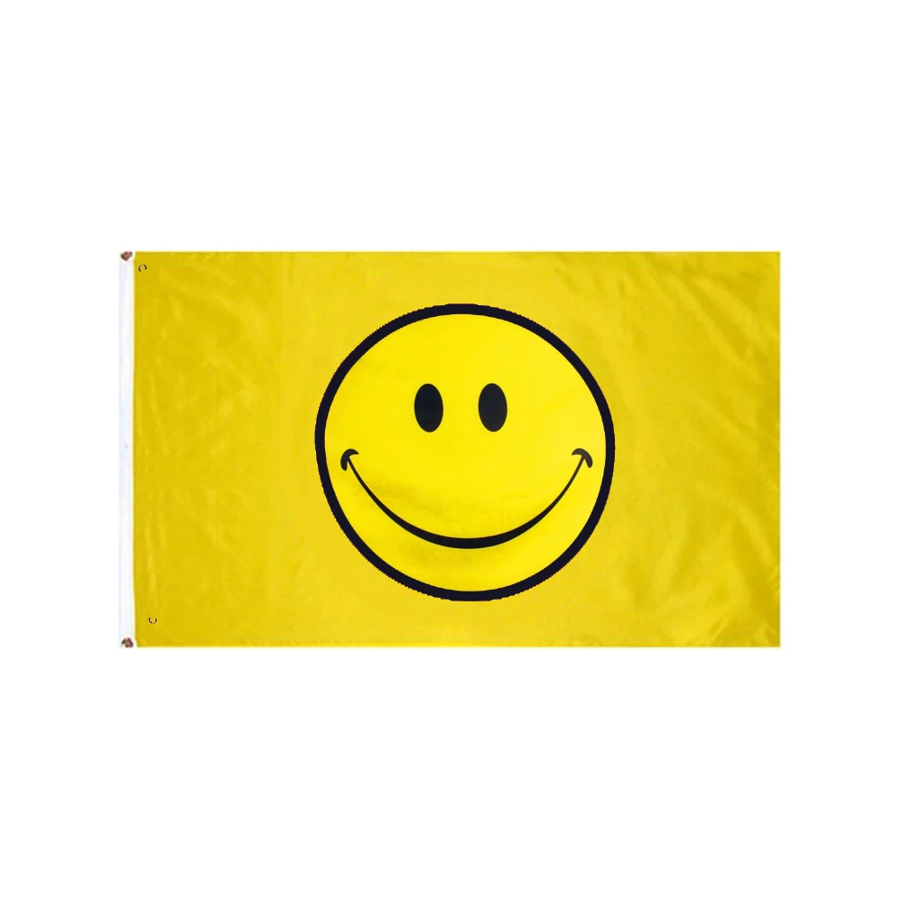 Флаглинк 3x5fts счастливое лицо смайлик улыбка флаг - Цвет: yellow