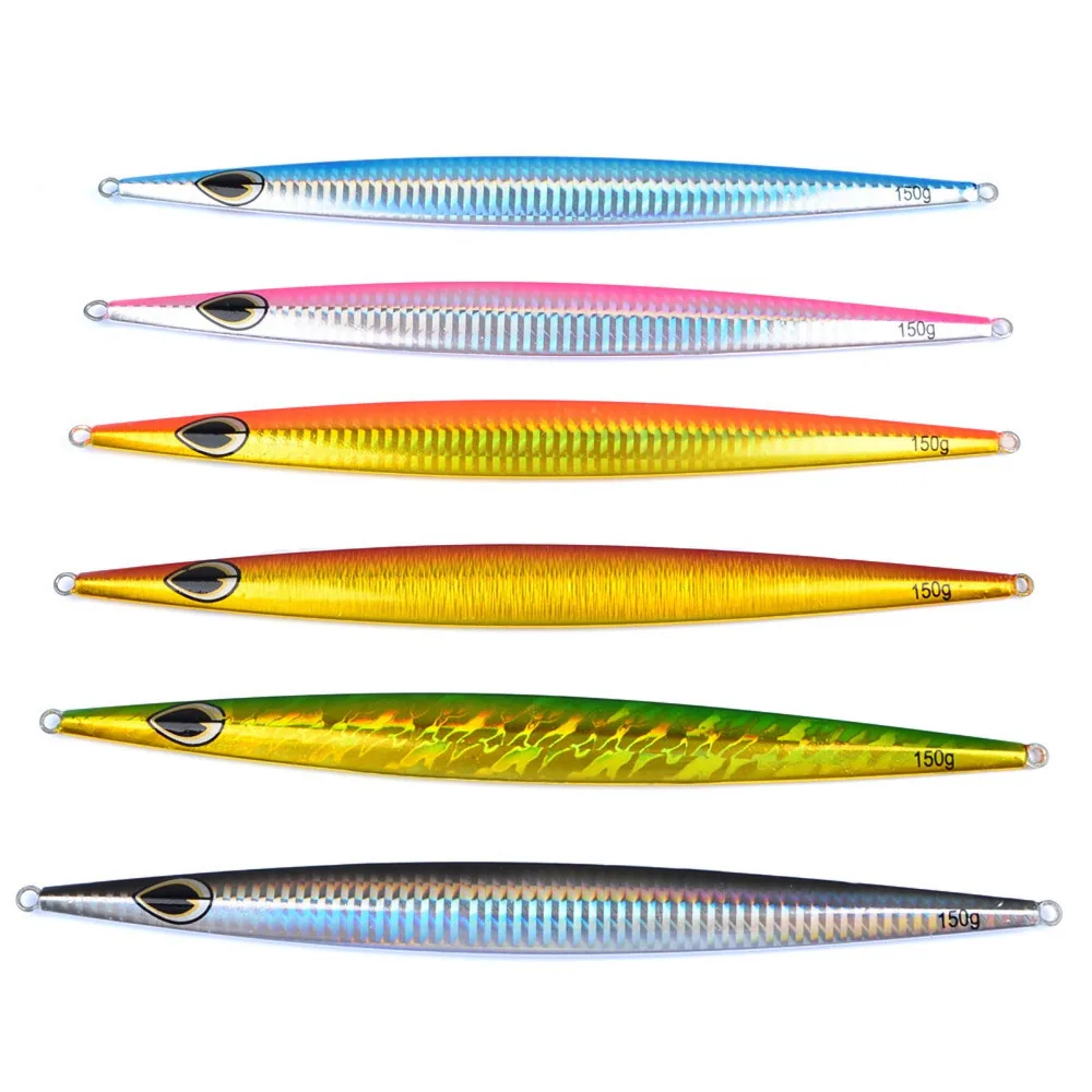 5PCS Slow Jig Fishing Deep Sea Ocean Boat Rock Beach Metal Jigging Jigbait Spoon Lure baits 150g/21cm | Спорт и развлечения