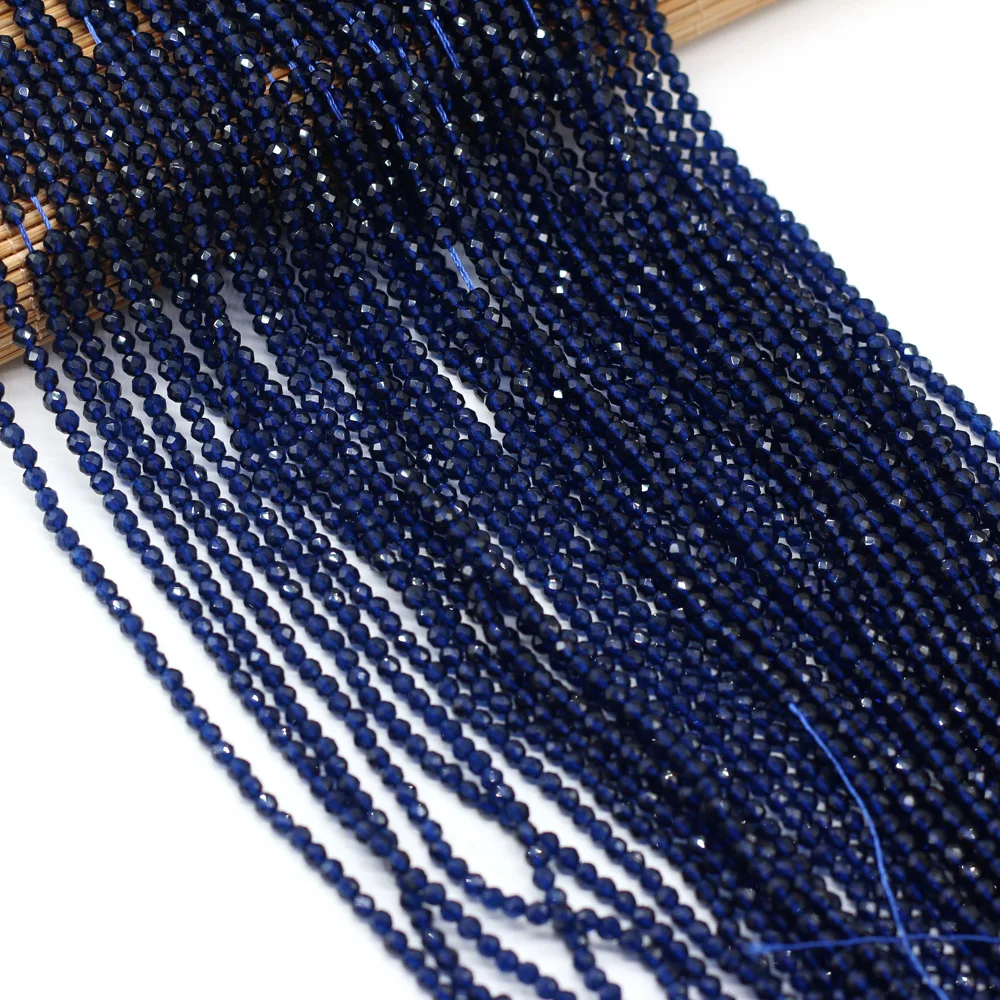 Naturstein, kleine Perlen, Abschnitt, runde Spinelle, lose Perlen für Schmuckherstellung, Armband, Halskette, Geschenk, Größe 3 mm