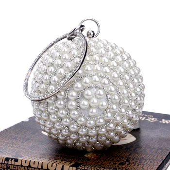 

2020 Women Handmade All Cover Pearl Beaded Party Evening Bags Party Day Clutch Bag Wedding Crossbody Bag Black Quality Assurance
