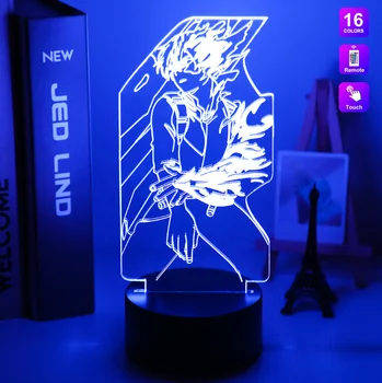 

New Design 3d Night Lamp Anime My Hero Academia Shoto Todoroki Face Led Night Light Bedroom Decor Kids Adult Anime Fans Gift
