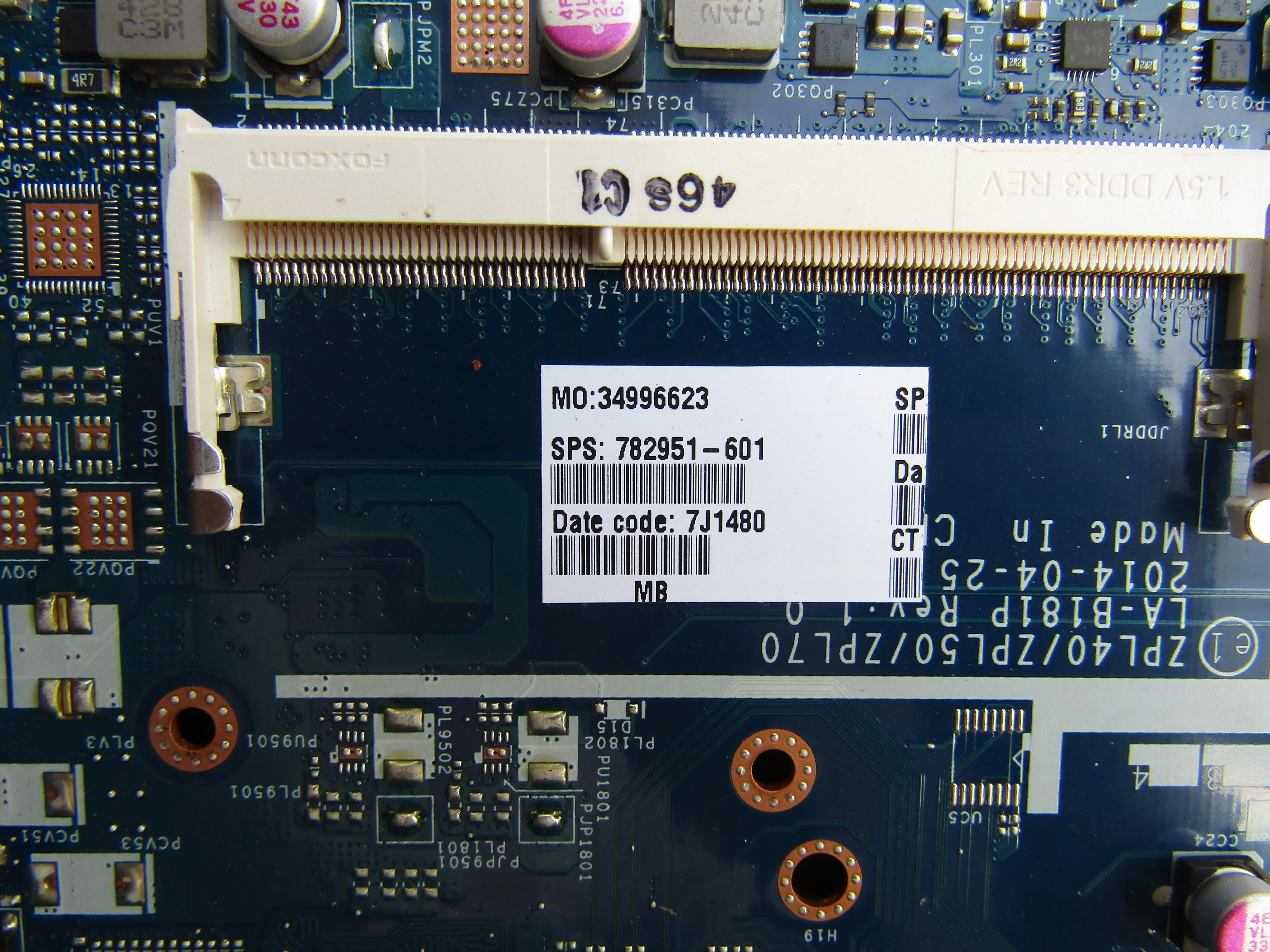  782951-001 Free shipping Motherboard 782951-501 ZPL40/ZPL50/ZPL70 LA-B181P for HP Probook 450 G2 I3