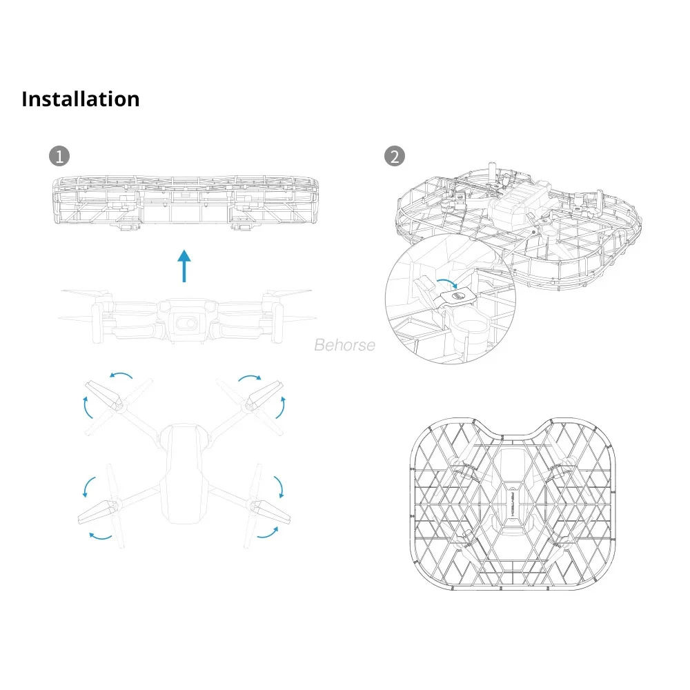 PGYTECH DJI Mavic Mini полностью закрытый защитный каркас протектор Пропеллер Защита для DJI Mavic Mini Drone аксессуары