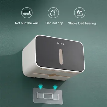 

Tissue storage Box Bathroom Wallmounted Nonperforated Waterproof Home dining room toilet paper Napkin frame туалетная бумага c5*