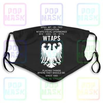 

Wtaps Heraldry -Neighborhood Wacko Maria Cav Empt Washable Reusable Mask with 2Pcs PM2.5 Filters 5 Layers