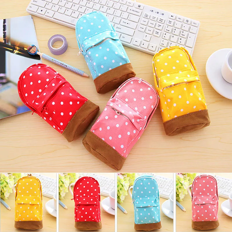 

Lovely Students Children Mini Schoolbags Pen Canvas Pencil Case Pen Coin Bag New
