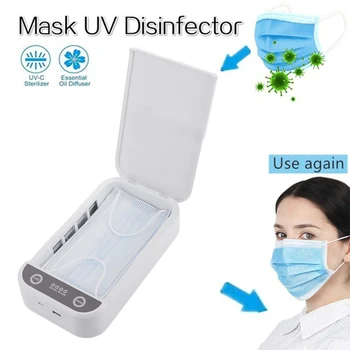 

Multipurpose Face Masks sterilizer Box UV Masks Sanitizer Light Disinfection ABS Virus Smartphone Sterilizer Cleaner Kills Germs