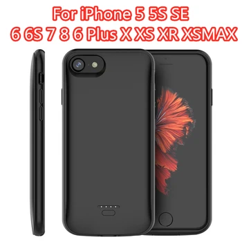 

For iPhone 5 SE 5S 6 7 8 Plus Battery Charger Case Backup Power Bank Charging Cover For iPhone X 6 6s 11 Pro Max Battery Case