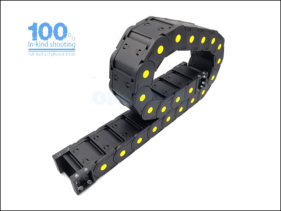 JFLO 1Meter 20 Series Towline Enclosed Bilateral opening Plastic Cable Drag Chain Wire Carrier Tanks Chain For CNC Router Machine Free shipping 13
