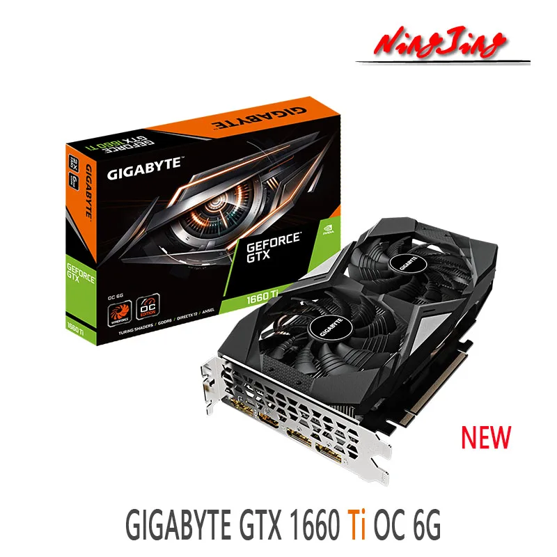 GIGABYTE GeForce GTX 1660 TI OC 6G Новая GTX1660TI 1660TI 12nm GDDR6 192 бит | Компьютеры и офис