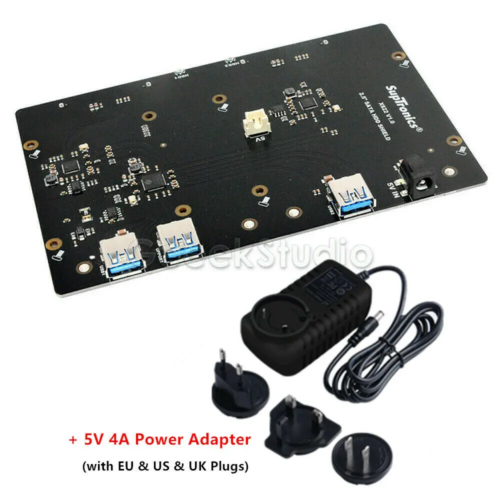 X822 двойной 2 5 &quotSATA HDD/SSD щит USB 3 0 Плата расширения адаптер питания для Raspberry Pi 1