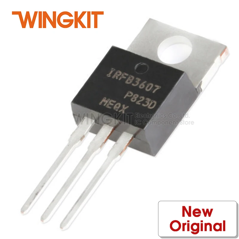 5PCS IRFB3607PBF TO220 IRFB3607 TO-220AB Single N-Channel Power MOSFET 75V/80A | Электроника