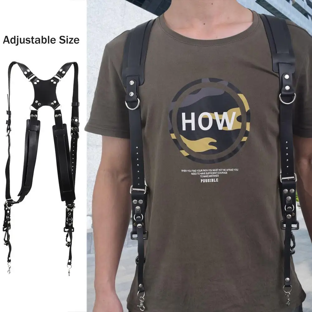 Portable Camera Strap Leather DSLR Double Shoulder Photography Accessories Harness Neck Belt | Электроника