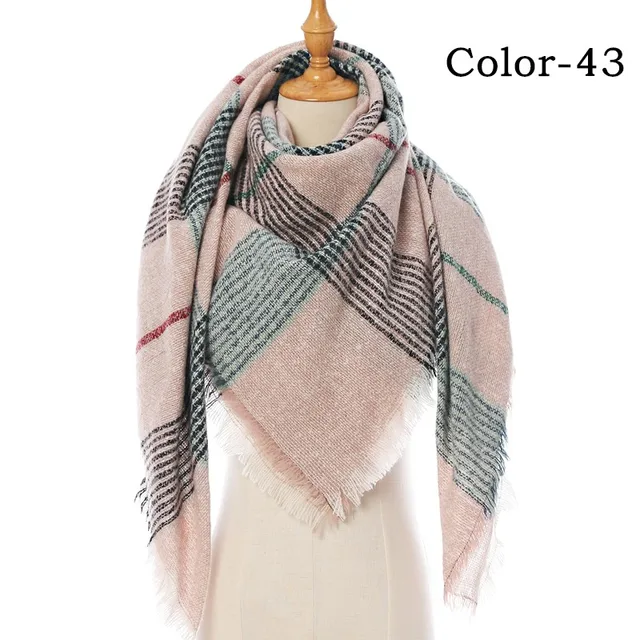 Designer 2021 knitted spring winter women scarf plaid warm cashmere scarves shawls luxury brand neck bandana pashmina lady wrap UE-43