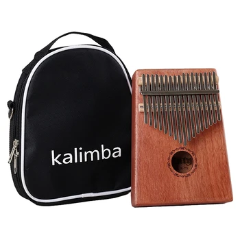 

17 Keys Kalimba Mahogany African Thumb Piano Keyboard Instrument Gift Tuning Hammer+Manual+Sticker+Cleaning Cloth