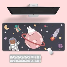 Bonito dos desenhos animados grande jogo teclado do computador kawaii mesa de escritório longo mouse pad tapete mesa portátil para meninas adolescentes para o quarto