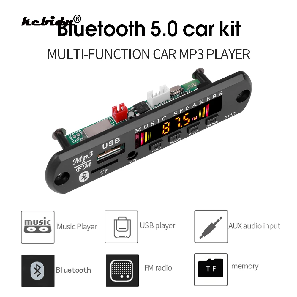 Upgraded 30W MP3 WMA 9-12V Decoder Board With Remote Control,Amplifier Wireless Audio Module USB FM TF Radio BT5.0 Car Player mp3player juice