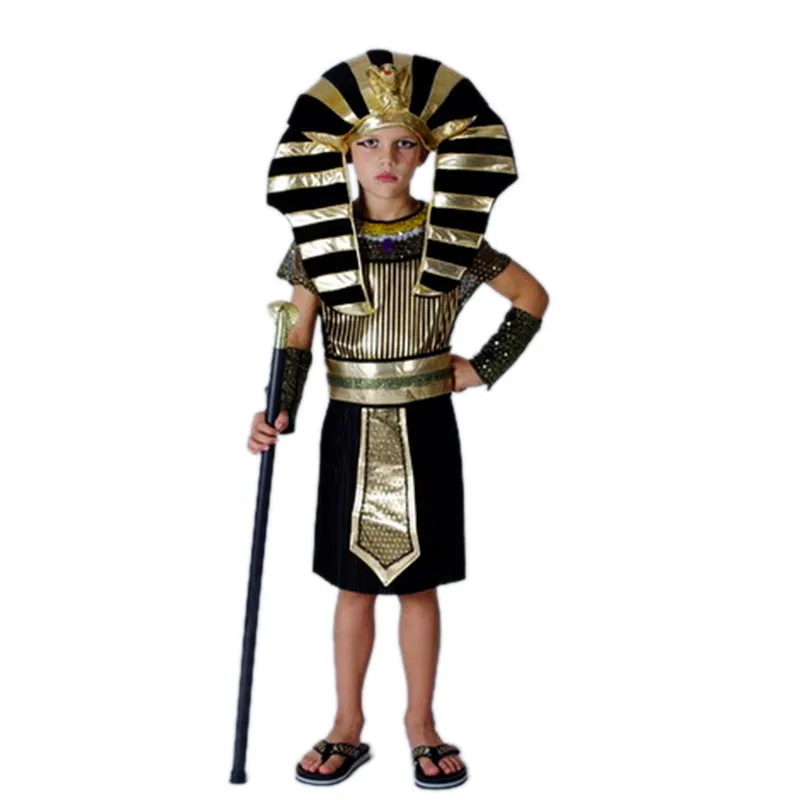 Золотые египетские костюмы Фараона на Хэллоуин вечерние для взрослых Египетский