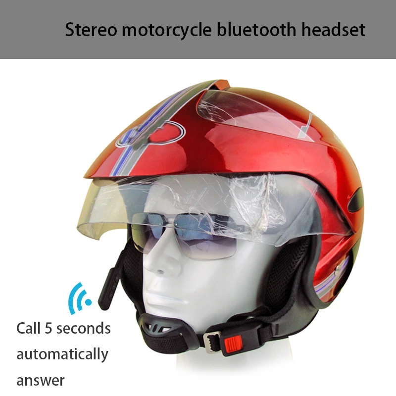 

2019 new motorcycle helmet Bluetooth anti-jamming motorcycle helmet driving hands-free headset audio Bluetooth headset helmet