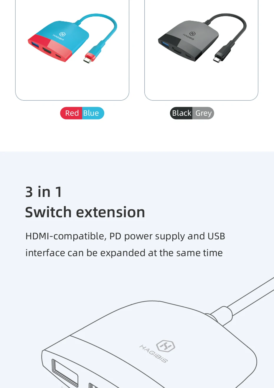 switch docking station portátil usb c para