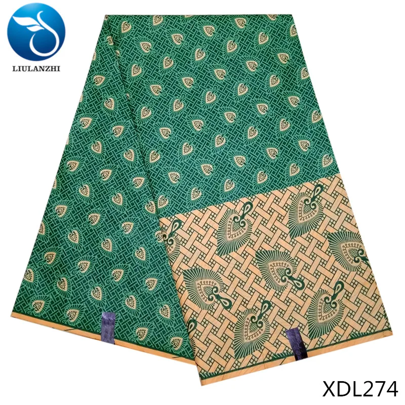 XDL274 LIULANZHI Африканский Воск 6 ярдов/партия настоящая вощеная ткань Анкара для женщин платье последний стиль принты Анкара воск полиэстер XDL270-XDL291 - Цвет: XDL274
