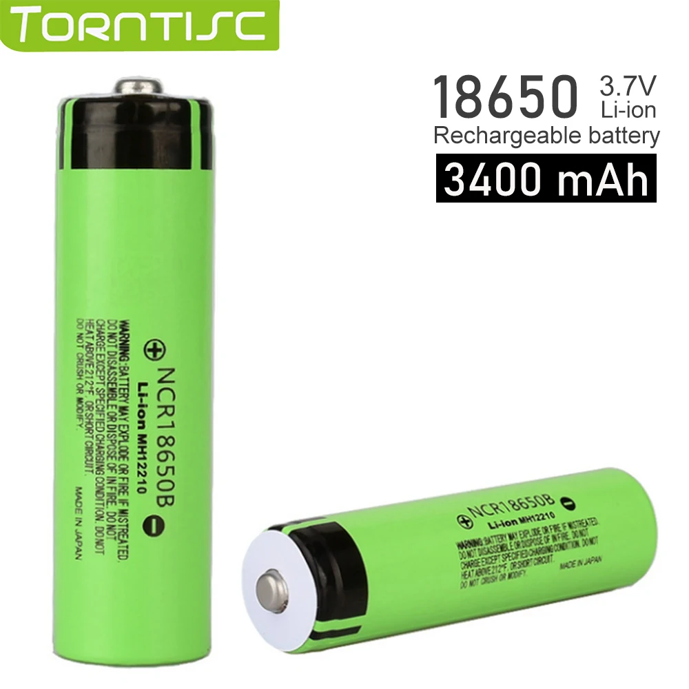 Torntisc NCR18650B 3 7 В 3400 мАч 18650 Литиевая аккумуляторная батарея с остроконечными (без