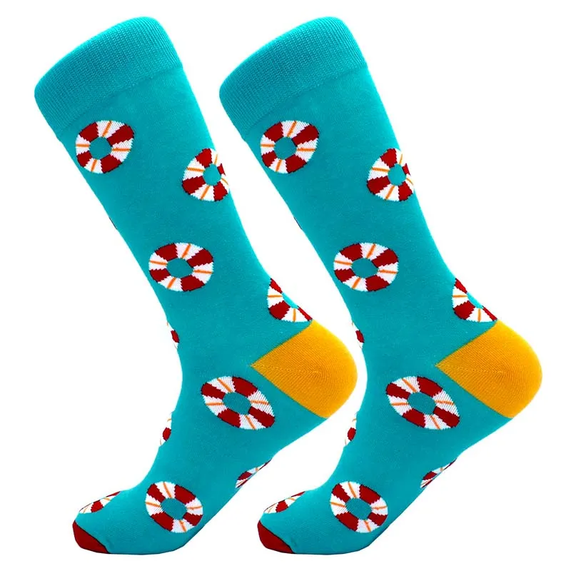 Мужские цветные удобные цветные носки для катания на роликах и скейтборде, повседневные забавные Свадебные носки, женские носки с геометрическим рисунком - Цвет: 28