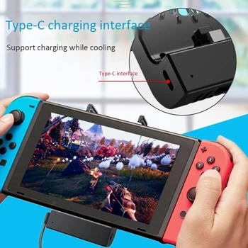 

Mute Cooling Fan Dock Cooler with USB-C Charging Port for Nintendo Switch & Switch Lite Game Console