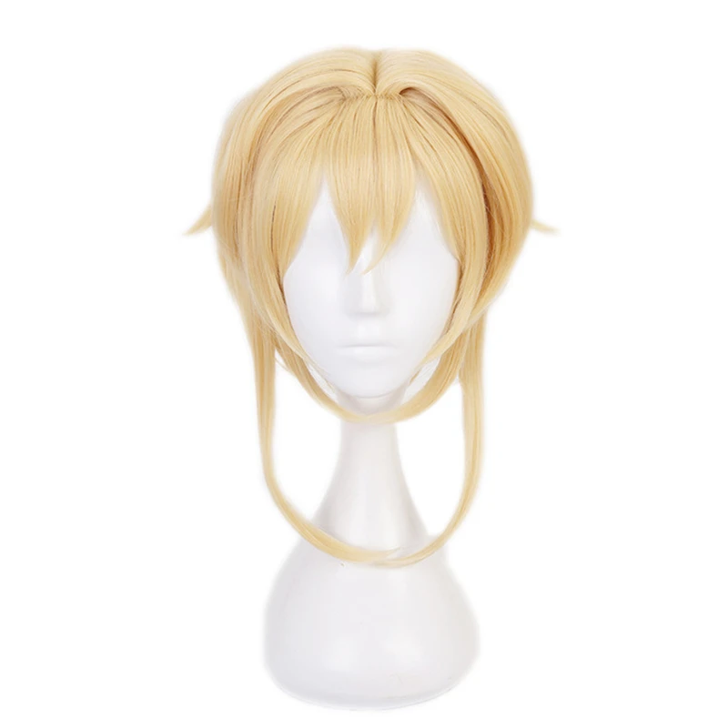 

Lumine Cosplay Wig Game Genshin Impact Women Blonde Heat Resistant Synthetic Hair Wig Halloween Carnival Party Role Play