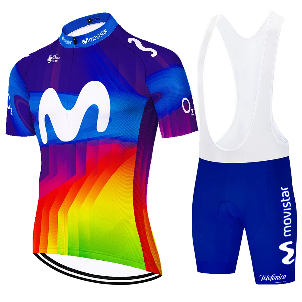 2020 профессиональная команда Movistar Велоспорт Джерси Мужская ropa ciclismo hombre jersey Летняя