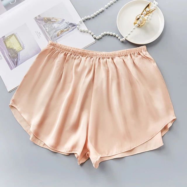 Fashion Safety Pants Ice Silk Boxer Shorts Mid-Rised Seamless Underwear Mid-Rised Intimates Anti-Emptied Ladies Safety Pants nude
