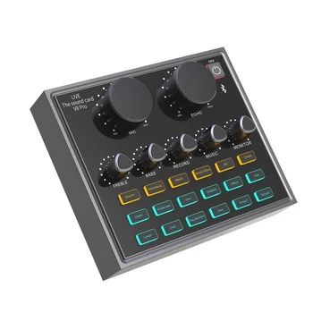 

Voice Chat Recording Webcast Karaoke Headset External USB Audio Mixer Broadcast Multiple Effects Bluetooth 5.0 Live Sound Card